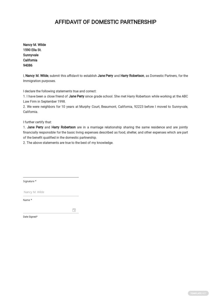 7 FREE Affidavit Of Marriage Templates Edit Download Template