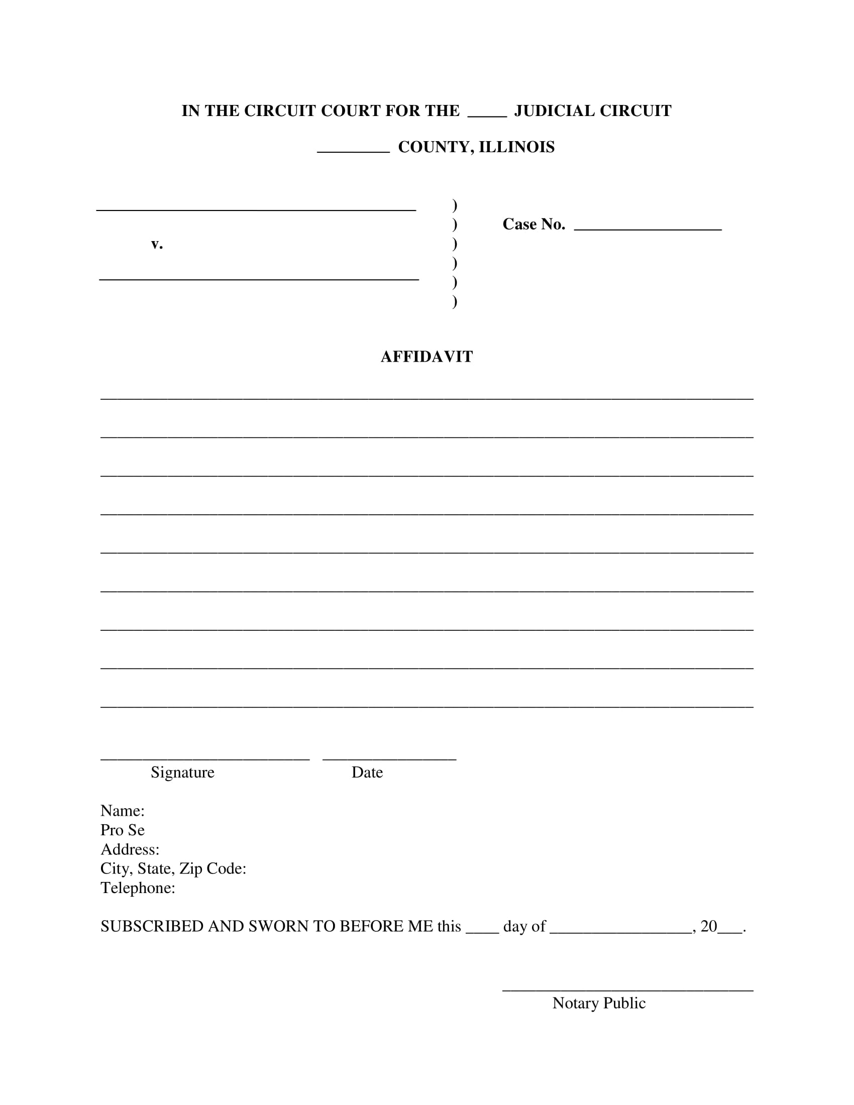 Free Printable Affidavit Form PDF Easy Fill PDF Printables For Free Printable Affidavit Form PDF Easy Fill PDF Printables For