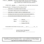 Affidavit Forms Free Word Templates