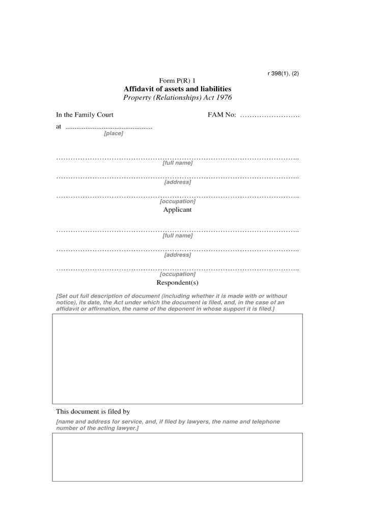 Affidavit Of Assets Fill Out And Sign Printable PDF Template SignNow