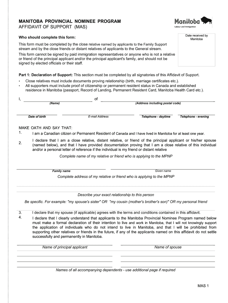 Affidavit Of Financial Support Sample Letter For Immigration HQ 