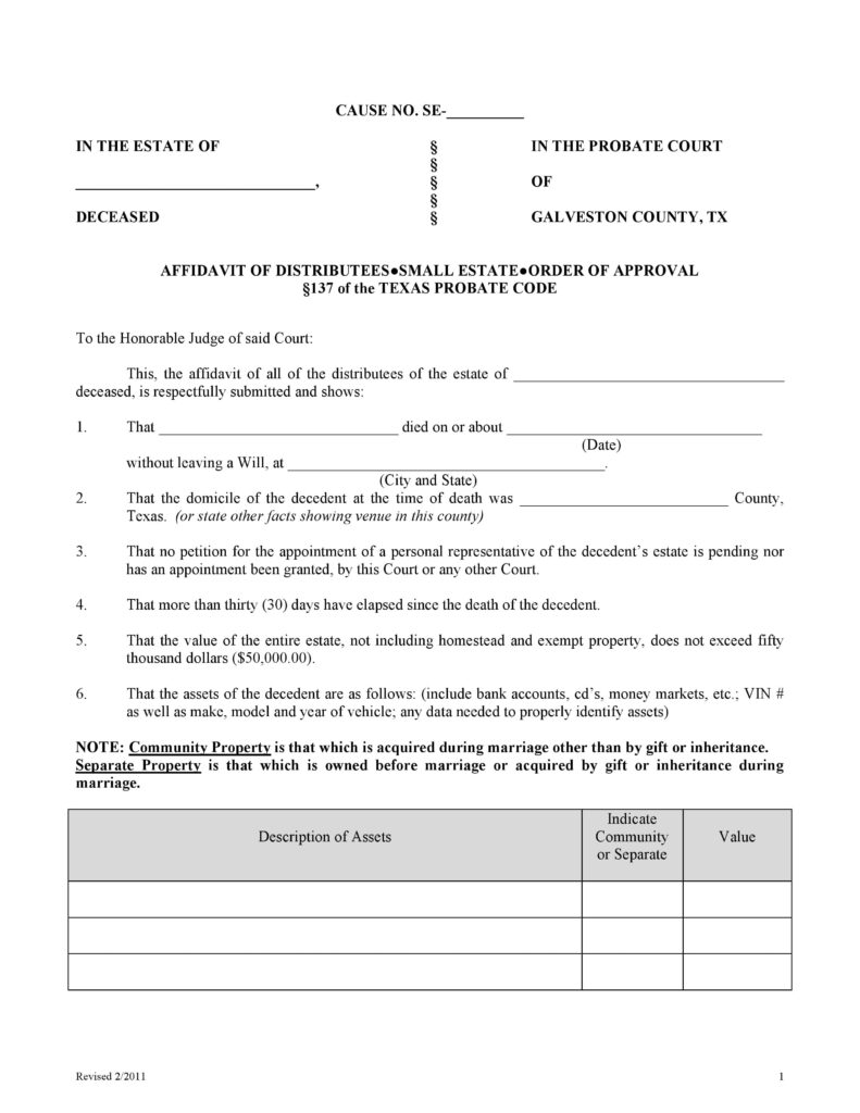 Download Free Affidavit Forms Form Download