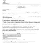 Fillable Affidavit Of Death Form State Of California Printable Pdf