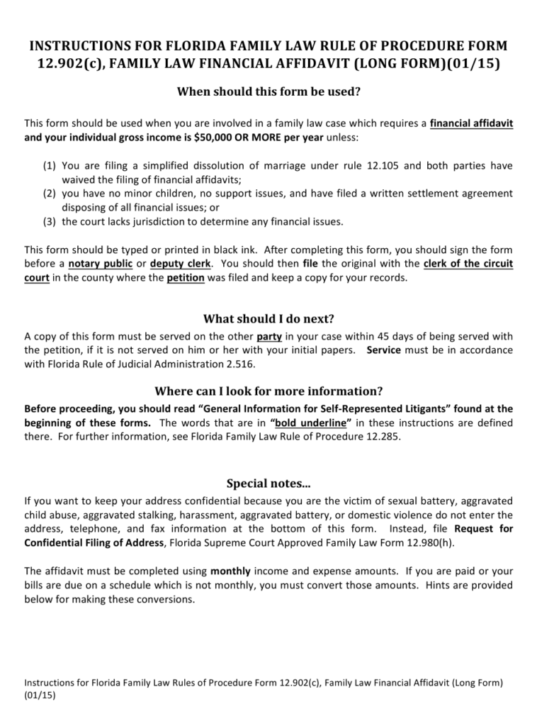Form 12 902 C Download Fillable PDF Or Fill Online Family Law 