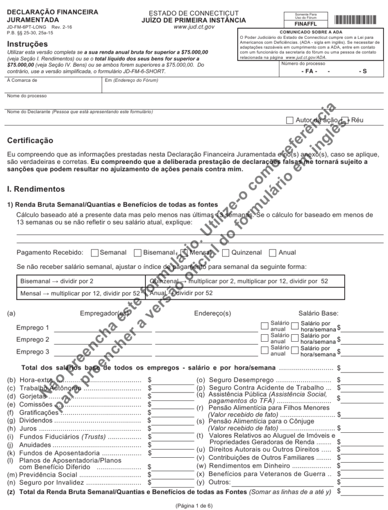 Form JD FM 6PT LONG Download Printable PDF Or Fill Online Financial 