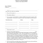 Free Indiana Small Estate Affidavit Form PDF Word Do It Yourself