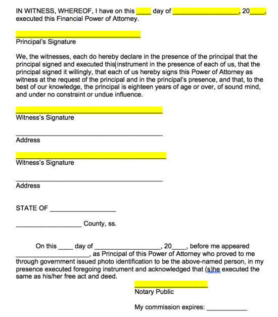 Free Power Of Attorney POA Form PDF Word EForms