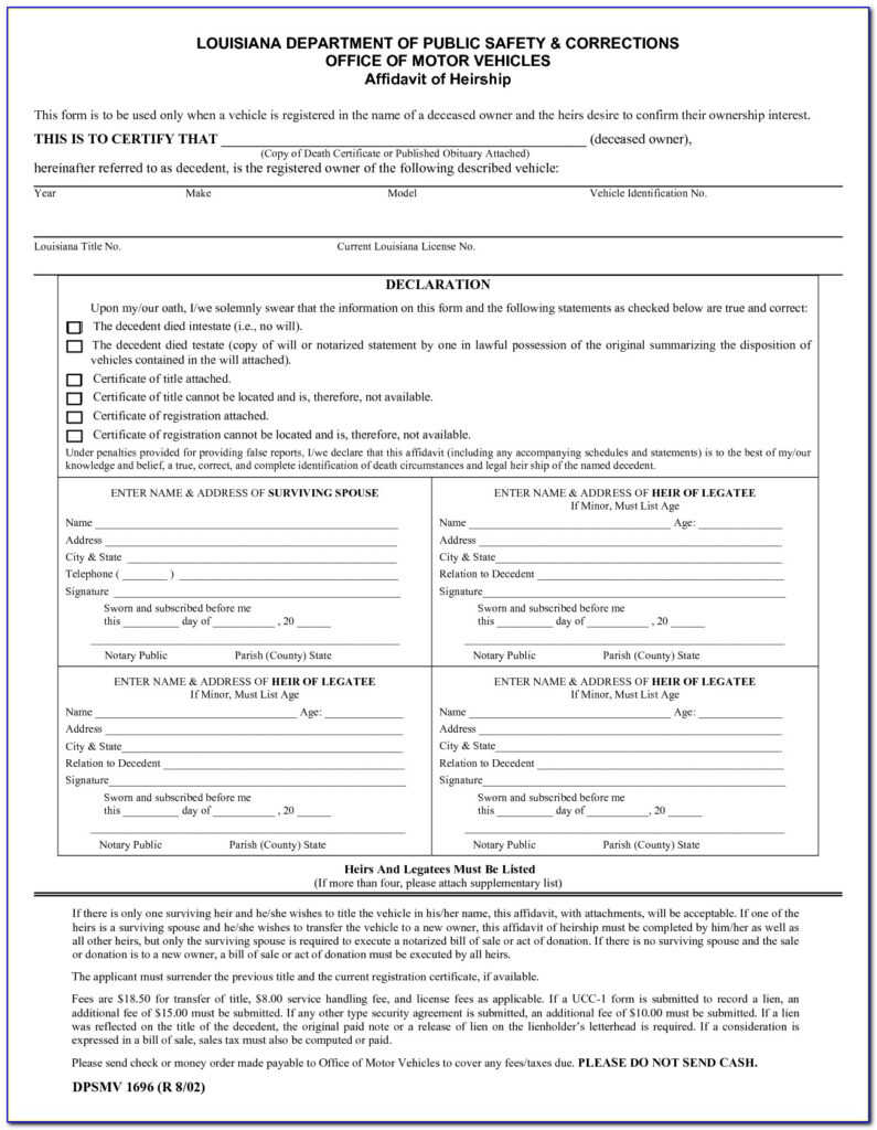 Free Texas Small Estate Affidavit Form Form Resume Examples EpDLEy85xR