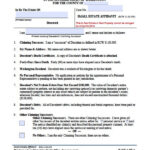 Free Washington Small Estate Affidavit Form PDF Word