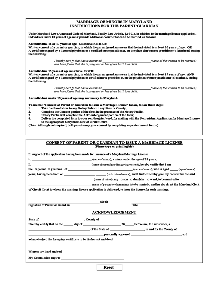 Non Resident Marriage License Or Certificate Application Form 