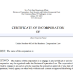 NYS Certificate Filing Receipt