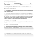 Probate Form 13100 Affidavit For Small Estates Universal Network