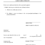 Same Name Affidavit Form Download Fillable PDF Templateroller