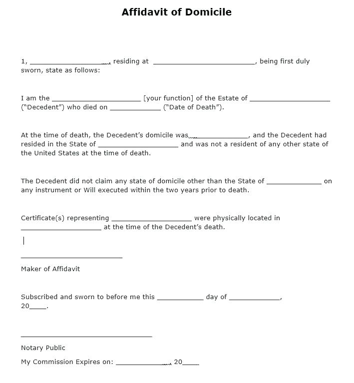 Sample Domestic Partner Affidavit Form Universal Network