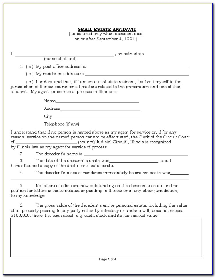 Small Estate Affidavit Form Texas Montgomery County Form Resume 