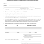 Small Estate Affidavit Under Pennsylvania Statutes Free Download