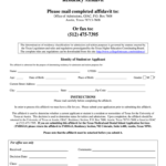 Texas Residency Affidavit Fill Online Printable Fillable Blank