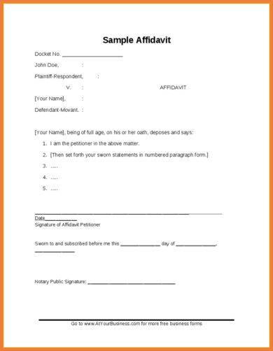 29 Free Affidavit Form Examples PDF Examples