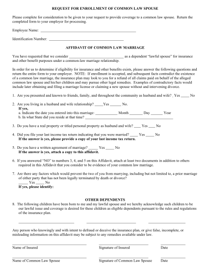 46 Affidavit Of Common Law Marriage Texas Page 3 Free To Edit 