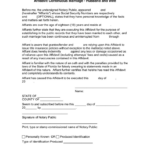 6 Marriage Affidavit Forms Word Templates