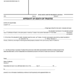 Affidavit Death Of Trustee Fill Online Printable Fillable Blank