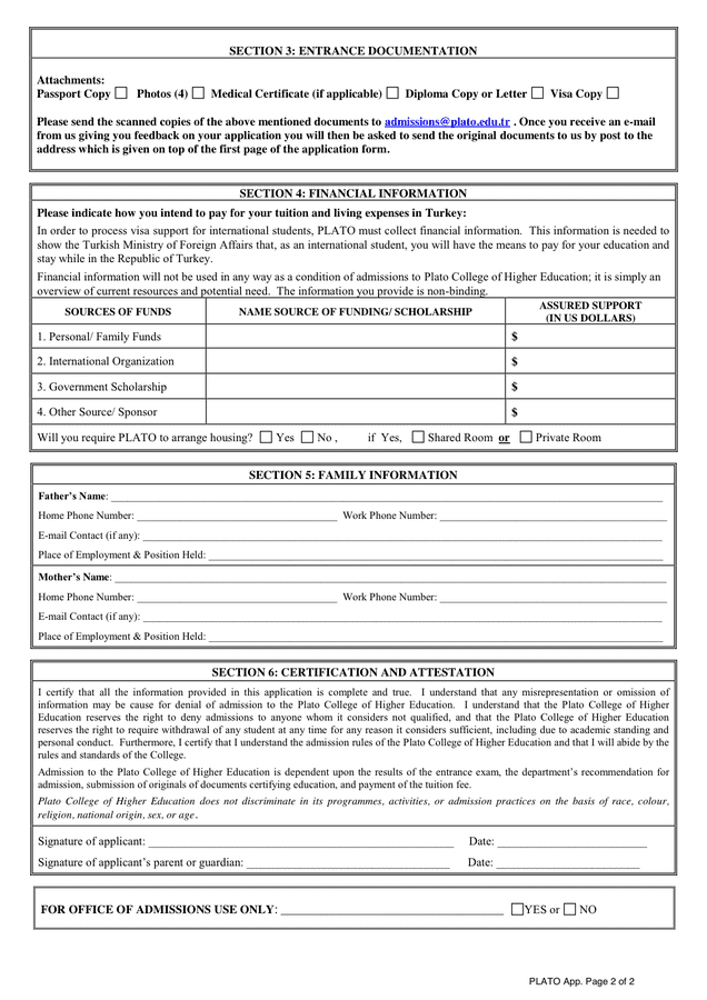 Affidavit Of Financial Support In Word And Pdf Formats Page 2 Of 2