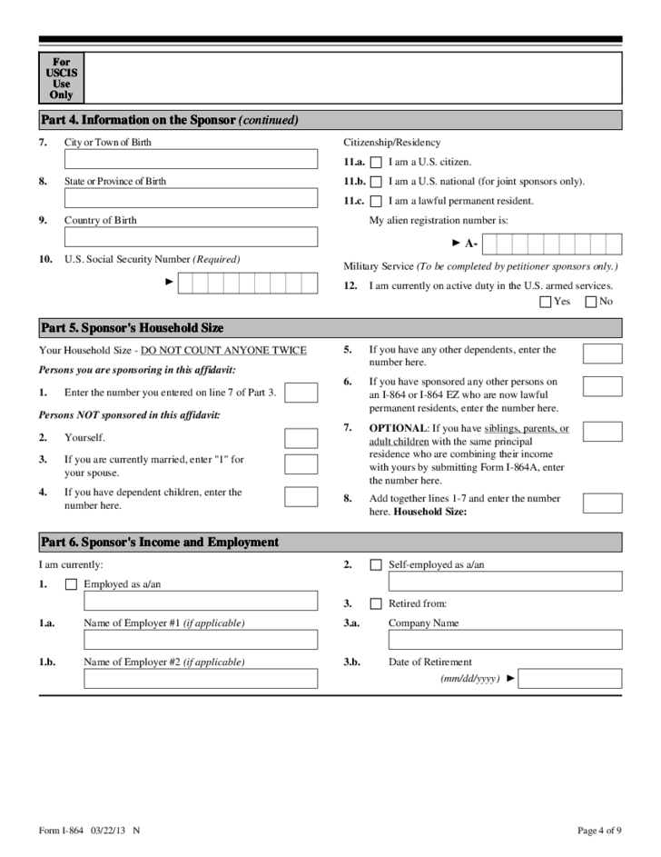 Affidavit Support Sample Form Free Download