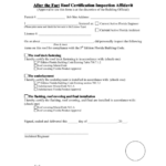 After The Fact Roof Certification Inspection Affidavit Form Indian