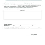 Blank Affidavit Form Canada Universal Network
