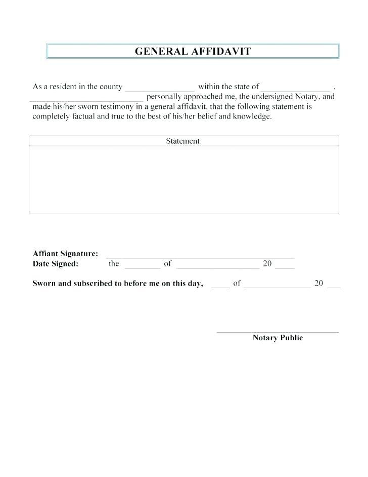 Blank Affidavit Form Canada Universal Network
