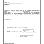 Download Free General Affidavit Form Form Download
