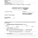 Fill Edit And Print Affidavit For Transfer Of Title Of Real Property