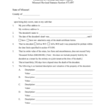 Fill Edit And Print Missouri Small Estate Affidavit For Estates Under