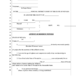Fillable Affidavit Of Resident Witness Template Printable Pdf Download