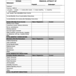Fillable Form 4 Financial Affidavit Pitt County General Court Of