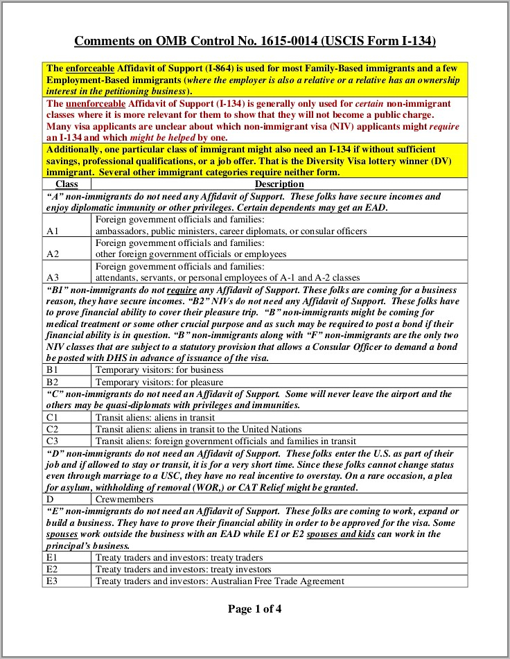 Form 1040 For Affidavit Of Support