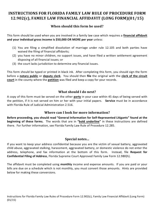 Form 12 902 C Download Fillable PDF Or Fill Online Family Law