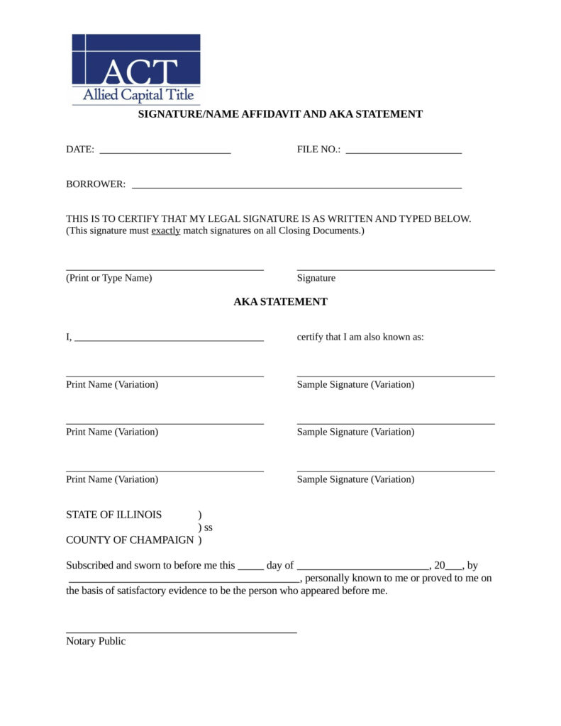 FREE 21 Affidavit Forms Sample Formats In PDF