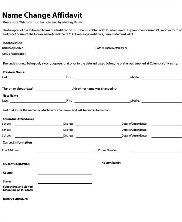 FREE 32 Affidavit Forms In PDF