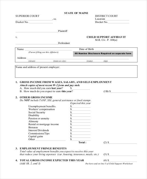 FREE 50 Affidavit Forms In PDF MS Word Excel