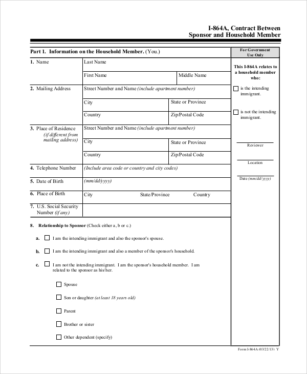 FREE 9 Sample Affidavit Of Support Forms In PDF MS Word
