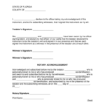 Free Florida Self Proving Affidavit Form PDF Word EForms