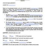 Free Massachusetts Small Estate Affidavit Form PDF Word