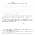 Free Missouri Small Estate Affidavit Affidavit Of Distributees For