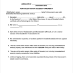 Free New Jersey Small Estate Affidavit Form PDF WORD