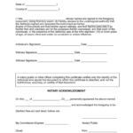 Free Self Proving Affidavit Form For Living Trusts And Wills Word
