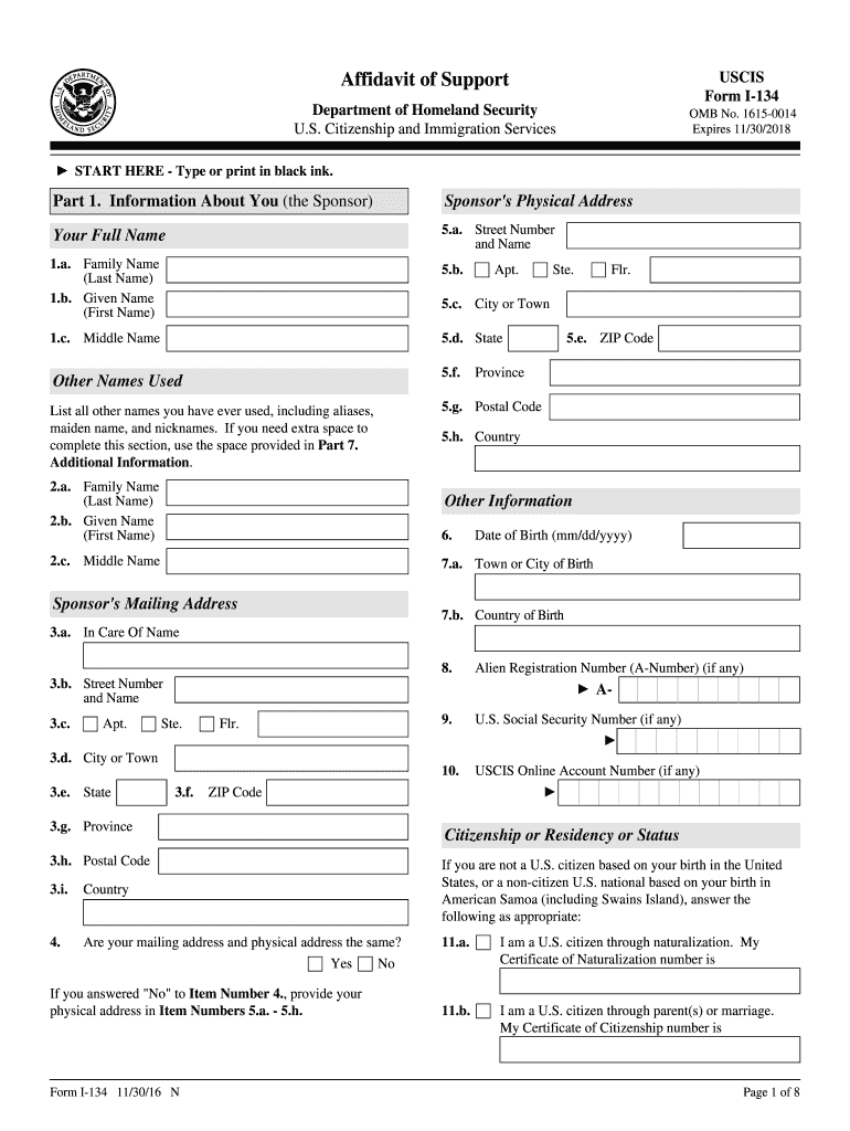 I 134 Fill Online Printable Fillable Blank PdfFiller