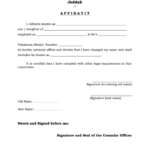 Name Change Affidavit Printable Pdf Download