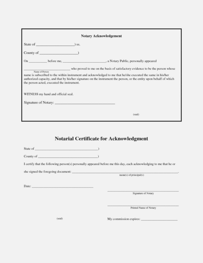Nc Notary Sample Forms Universal Network