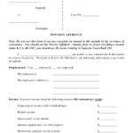 Poverty Affidavit Form Kansas Download Printable PDF Templateroller